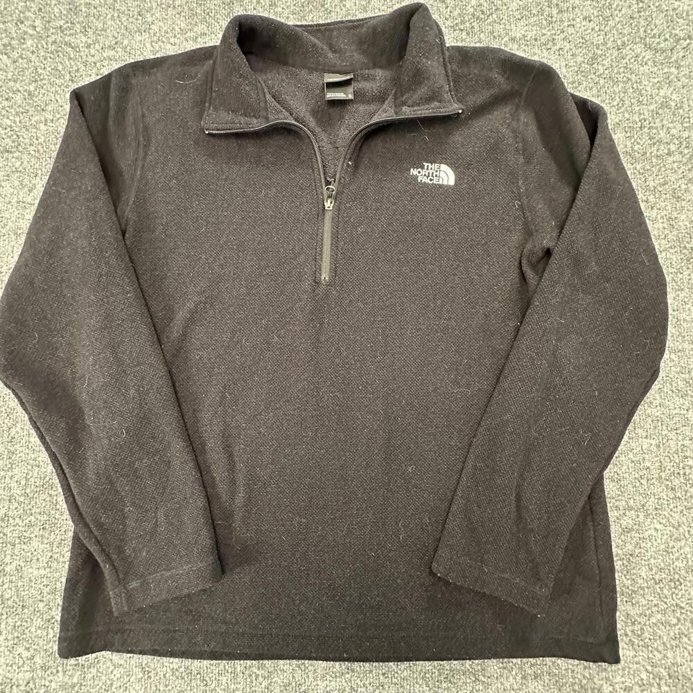 The North Face Mens Black Fleece Quarter-Zip Jacket‎ XL 360
